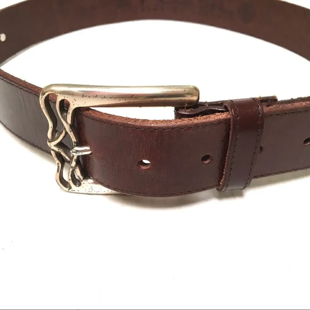 Fossil leather silver